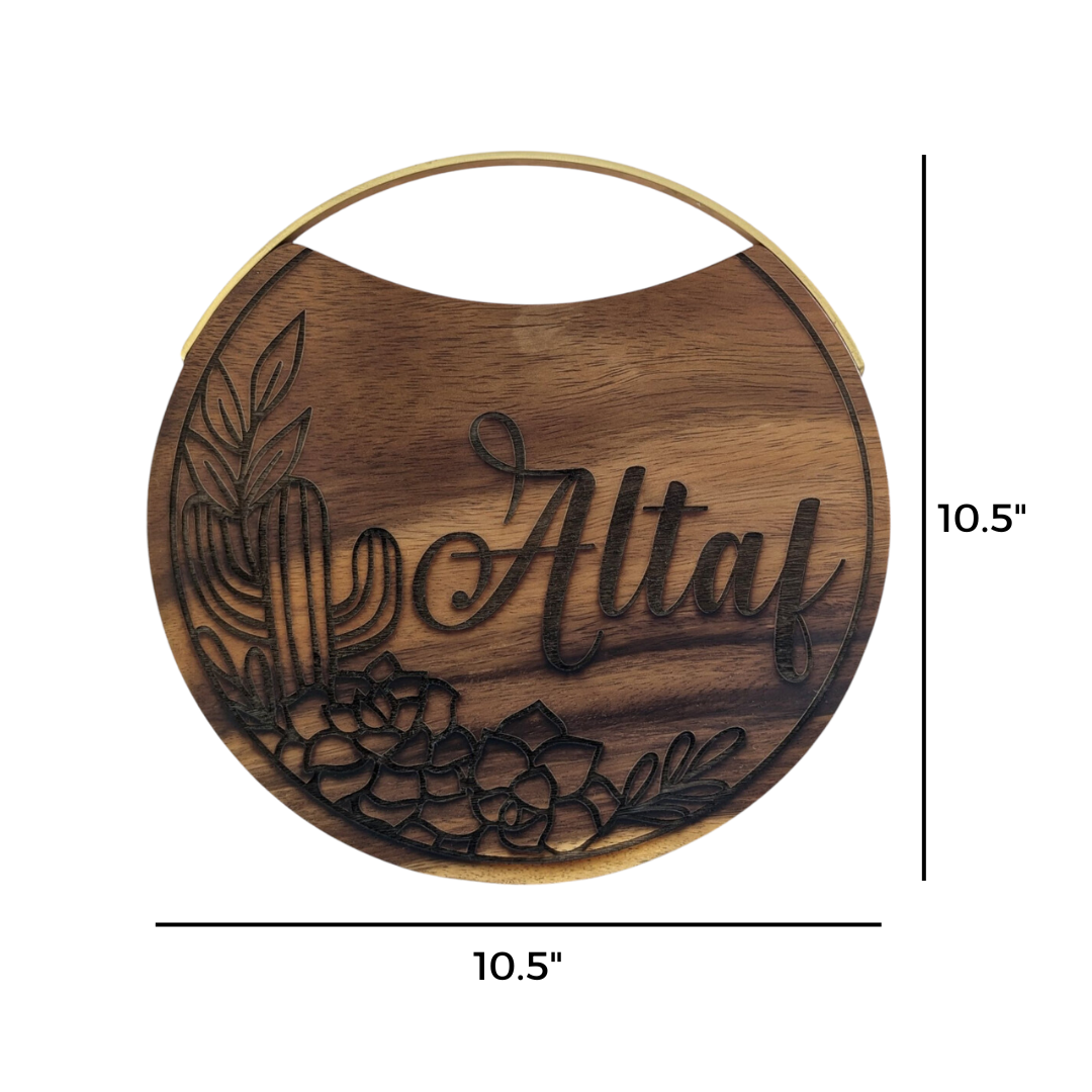 Personalized Cactus & Succulent Engraved Cutting Board