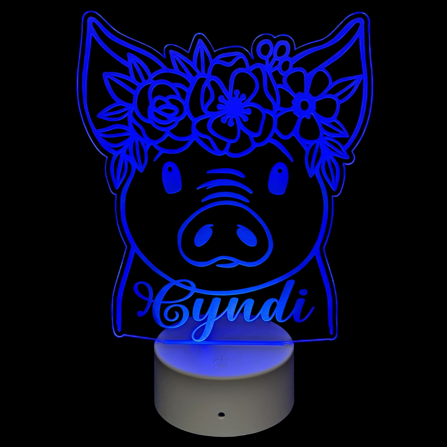Floral Pig LED Nightlight