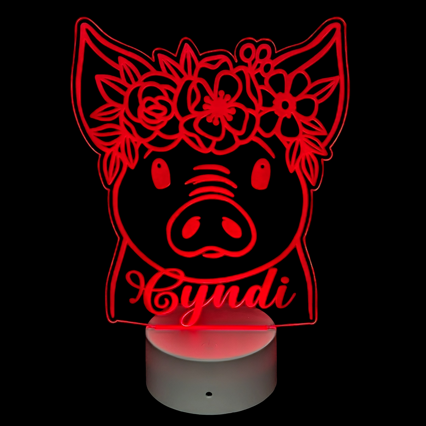 Floral Pig LED Nightlight