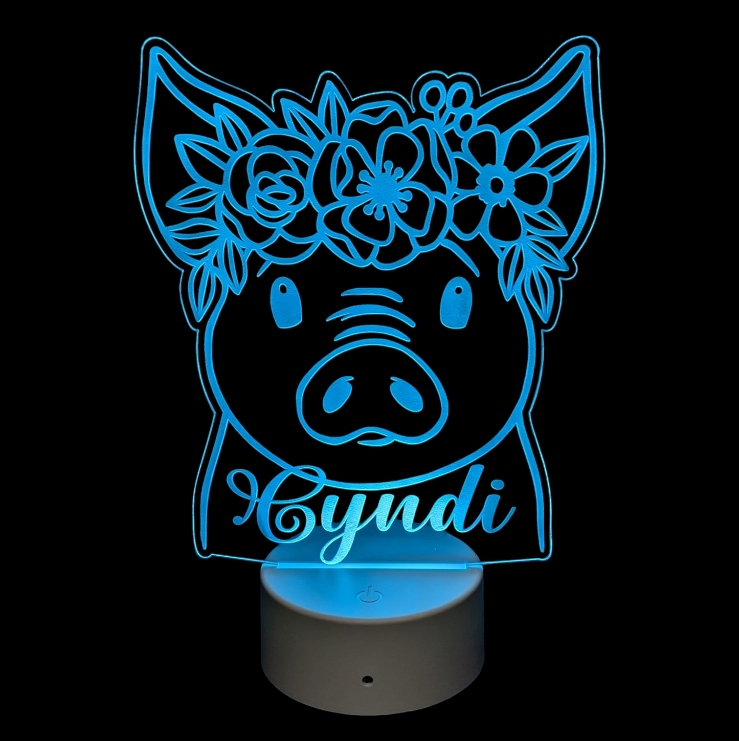 Floral Pig LED Nightlight