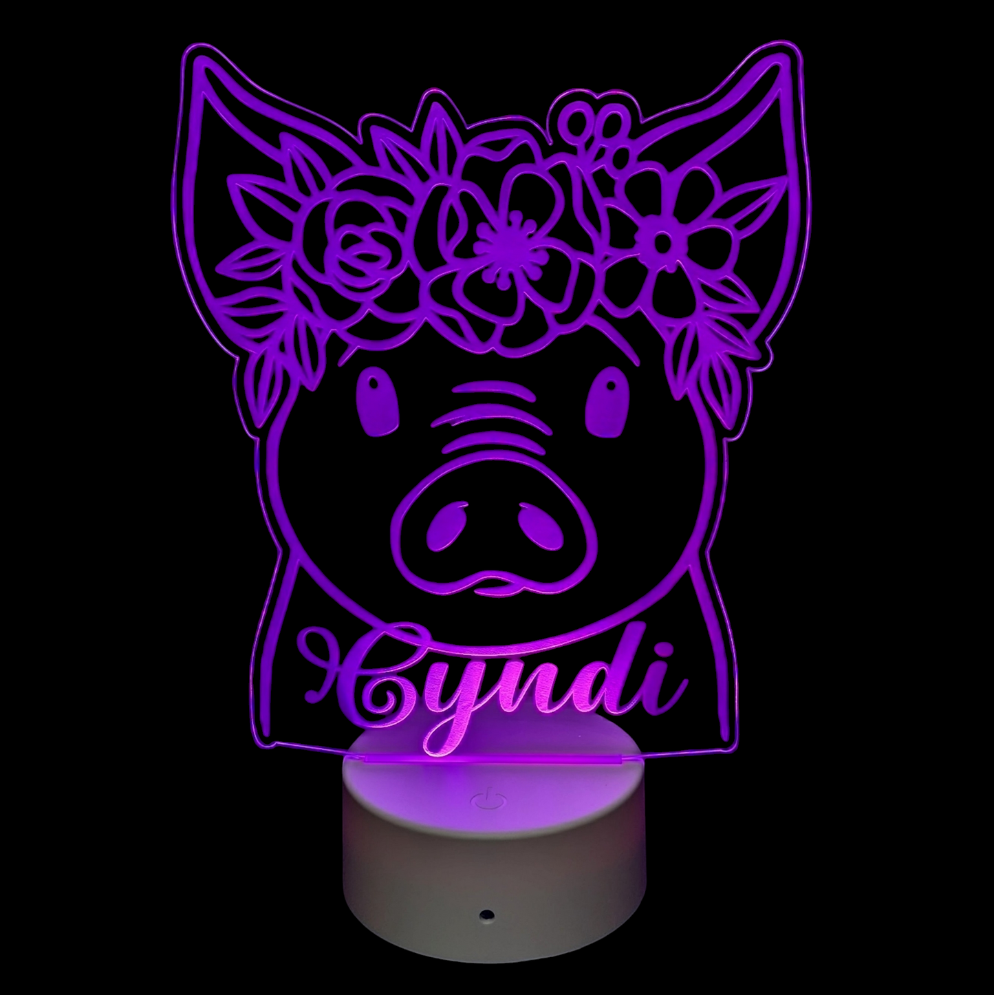 Floral Pig LED Nightlight